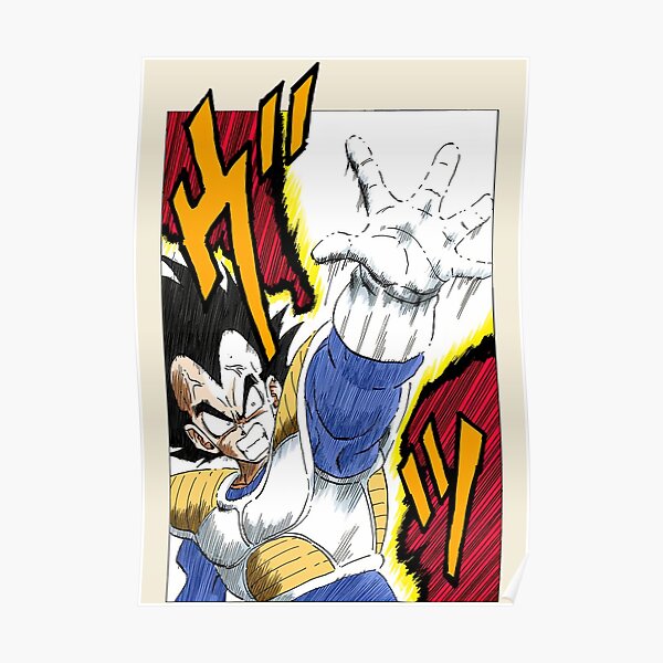 Vegeta Manga Poster For Sale By Senorfiredude Redbubble 5730