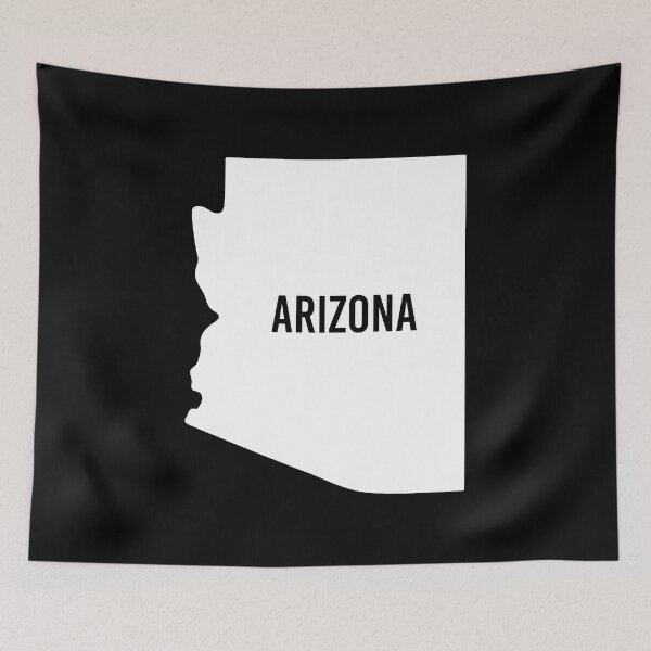 Item preview, Arizona State Outline Silhouette With Text designed and sold by qdesigns-az.