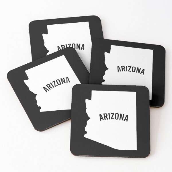Item preview, Arizona State Outline Silhouette With Text designed and sold by qdesigns-az.