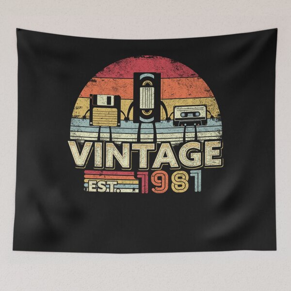 Item preview, 1981 Shirt Vintage Birthday Gift Funny Music Tech Humor Gift Item Tee T-Shirt designed and sold by TinaWinsor.