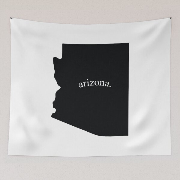 Item preview, Arizona State Outline Silhouette With Text designed and sold by qdesigns-az.