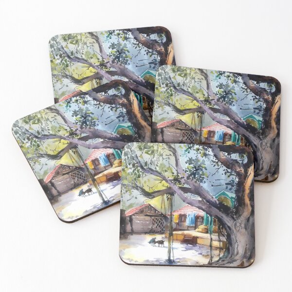 Item preview, painting view of a rural background designed and sold by VIVEK KUMAR RAI.