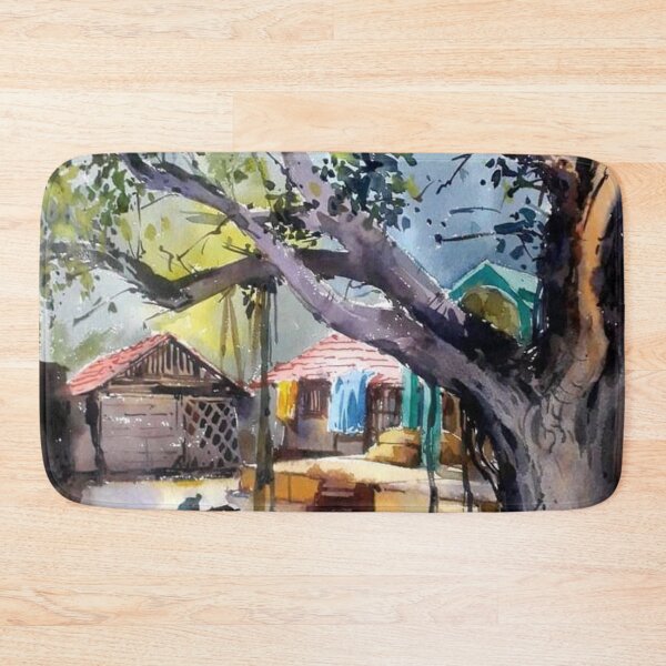 Item preview, painting view of a rural background designed and sold by VIVEK KUMAR RAI.