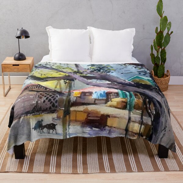 Item preview, painting view of a rural background designed and sold by VIVEK KUMAR RAI.