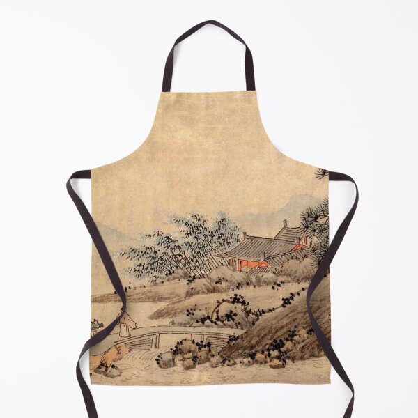 Item preview, Landscape with Man Crossing Bridge designed and sold by mythographiaart.