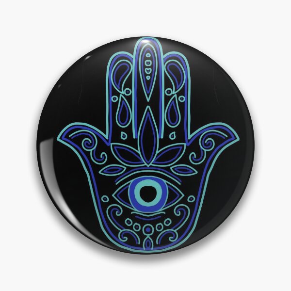 Item preview, Evil eye hamsa hand / blue eye spiritual hand designed and sold by AkiruzArt.