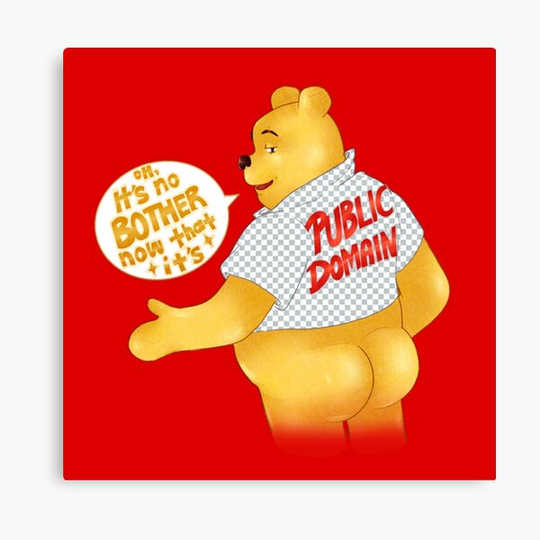 Bruins Pooh Bear Canvas - TeeHex