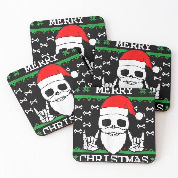 Item preview, Gothic Christmas Ugly Skull Rock Christmas Merry Xmas designed and sold by JacalynVick.