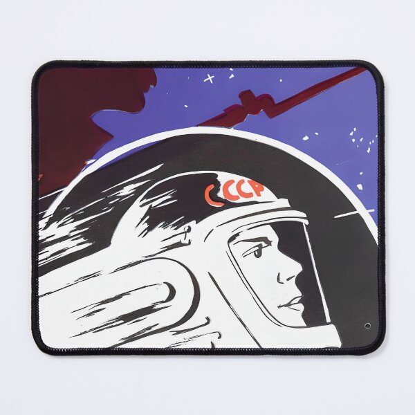 Item preview, Zooming Soviet cosmonaut alongside a revolutionary soldier. CCCP designed and sold by SovietPosters.