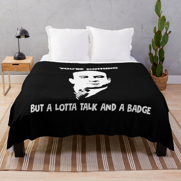 Item preview, You're nothing but a lotta talk and a badge poster designed and sold by thuythu648.