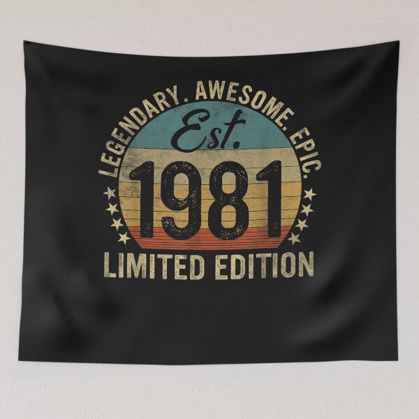 Item preview, Est. 1981 Vintage 1981 Limited Edition 40th Birthday T-Shirt designed and sold by TinaWinsor.