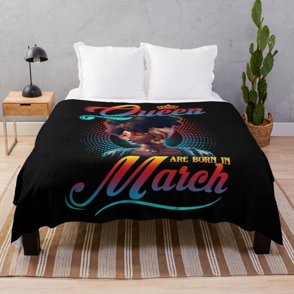 Item preview, Queen are born in March, March Queen, Black Melanin, Black History designed and sold by TheBabySitters.