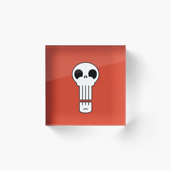 Long Skull Acrylic Block