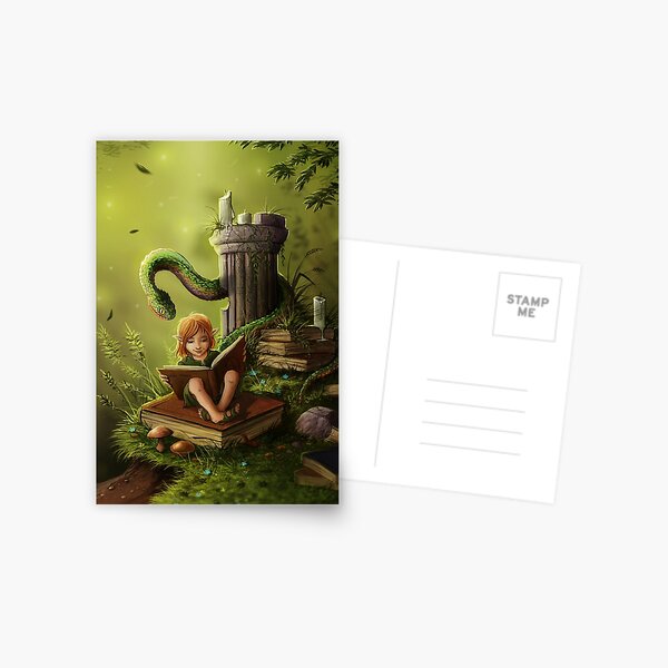 The Bookworm Postkarte