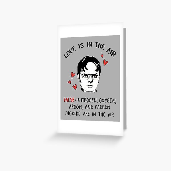 “Love is in the Air? False” Greeting Card - Official The Office Merchandise