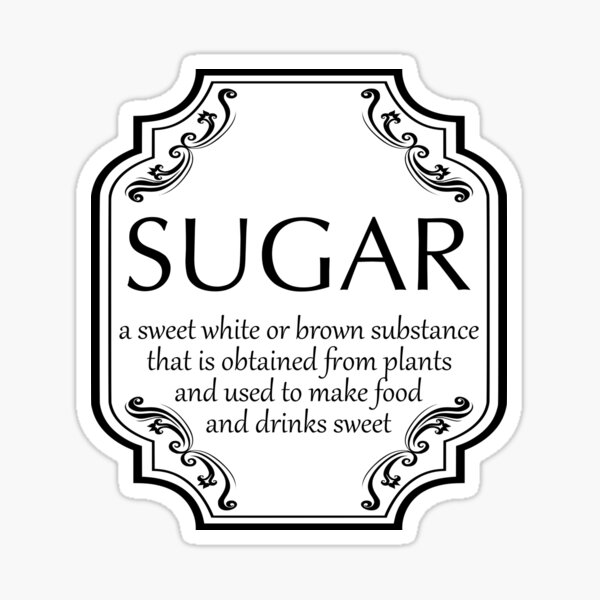 Container Label - Brown Sugar Sticker for Sale by BeautifulHues