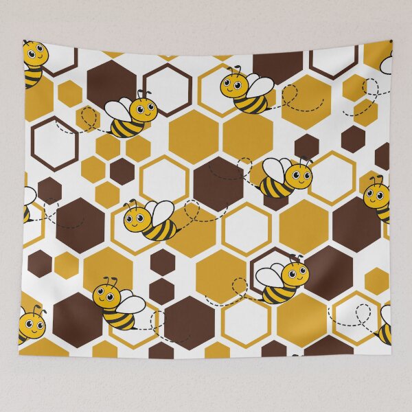 Item preview, Honey bees pattern designed and sold by cutecrazytshirt.