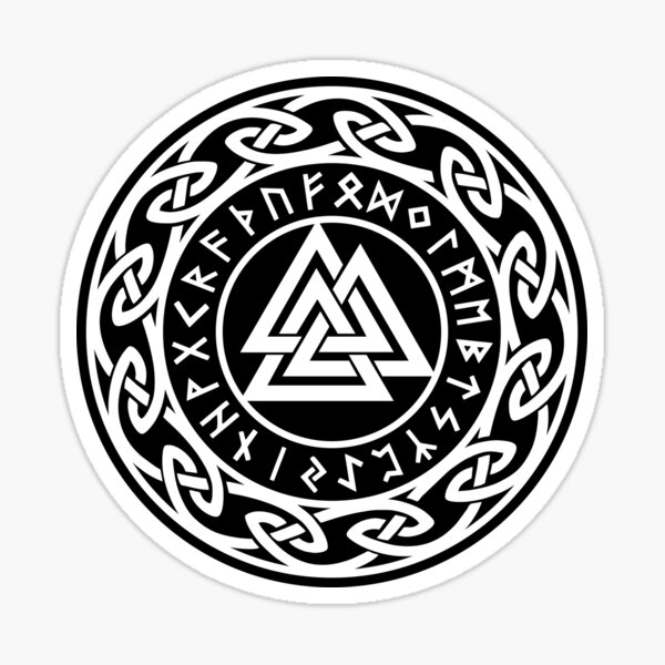 Valknut Odin Symbol Celtic Norse Viking Rune Nordic Sticker