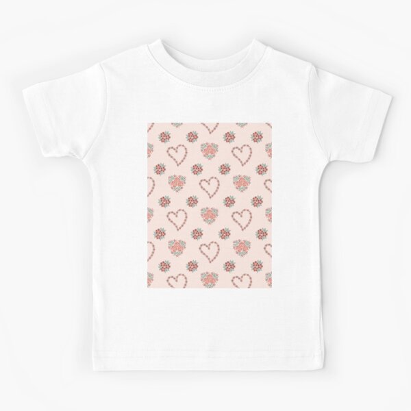 Cute Love Print-Happy Valentines Day-Romantic Heart Love Pattern- Cute  Valentine Red Heart Print-Trending Aesthetic Print | Kids T-Shirt