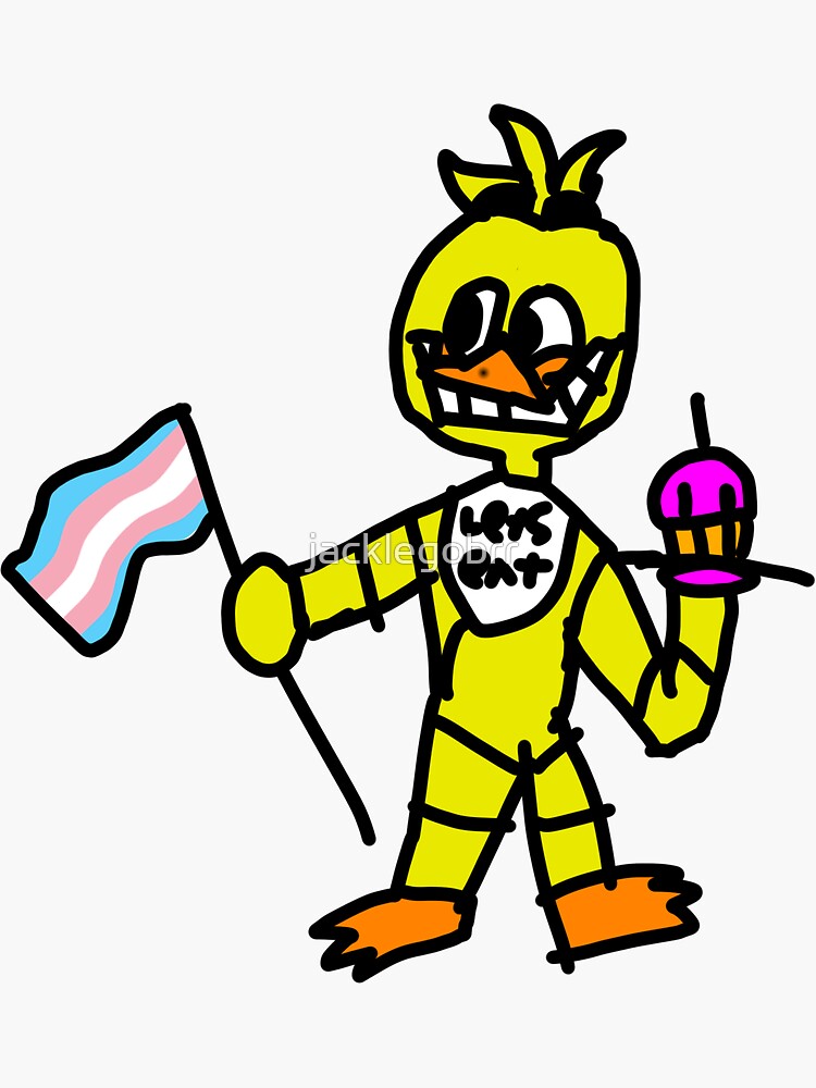 Withered Freddy says trans rights Sticker for Sale by jacklegobrr