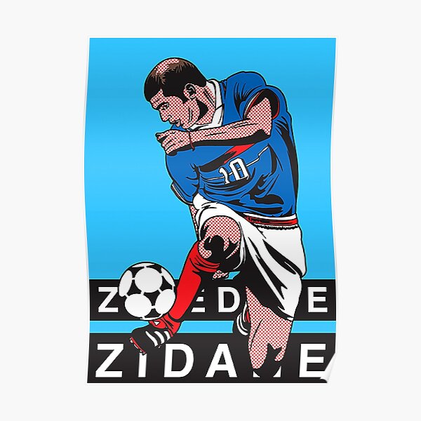 zidane pop art Poster