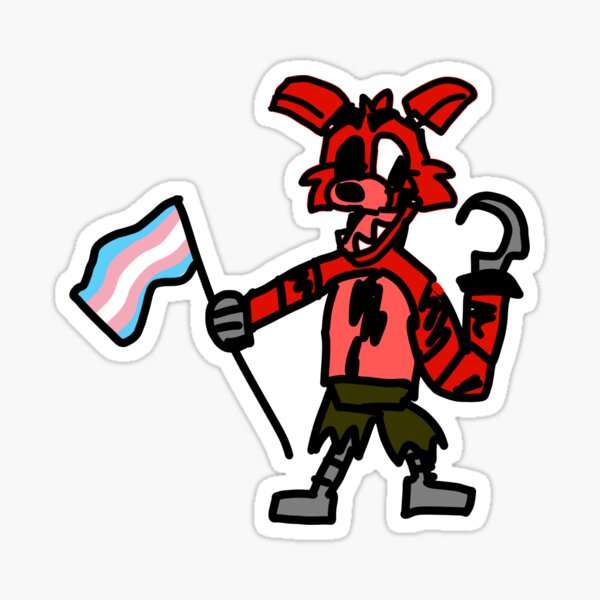 Withered Freddy says trans rights Sticker for Sale by jacklegobrr