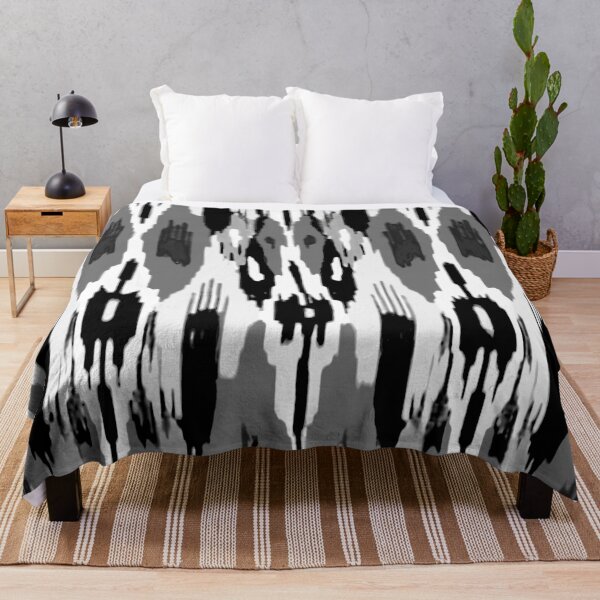 Item preview, Majestic grey & white rainbow colors, Beauty of Ikat print pattern designed and sold by LeFabriqueOuz.