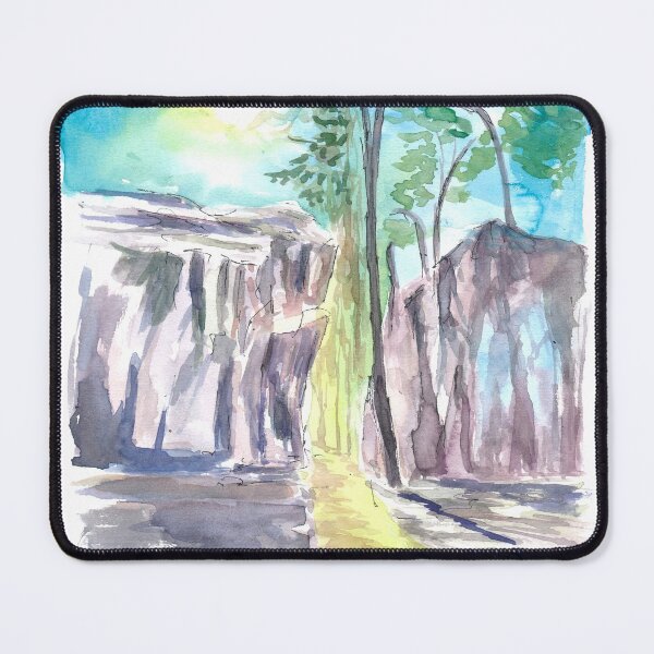 Item preview, Ozark Hiking Watercolor Trail Scene designed and sold by artshop77.