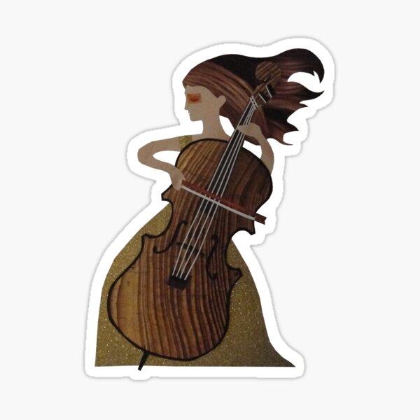 Item preview, Girl with cello designed and sold by Sketchy Chick.
