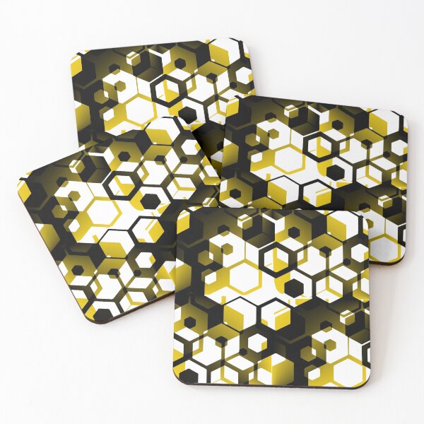 Item preview, Gold and Black Hexagon Pattern designed and sold by American-Ancap.