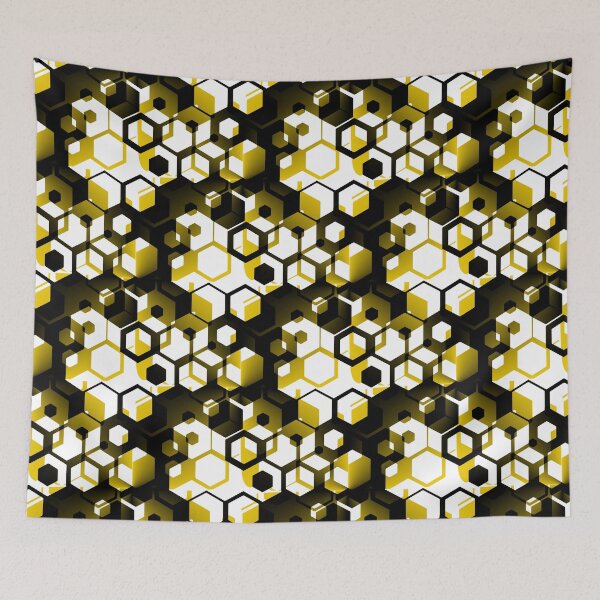 Item preview, Gold and Black Hexagon Pattern designed and sold by American-Ancap.