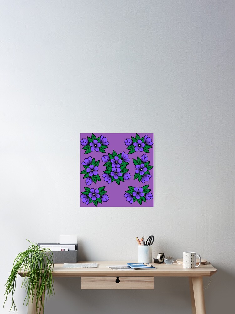 Thumbnail 2 of 3, Poster, Flower pattern designed and sold by Shrisanjana1920.