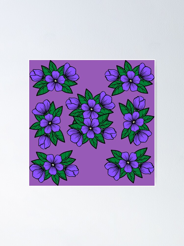 Thumbnail 1 of 3, Poster, Flower pattern designed and sold by Shrisanjana1920.