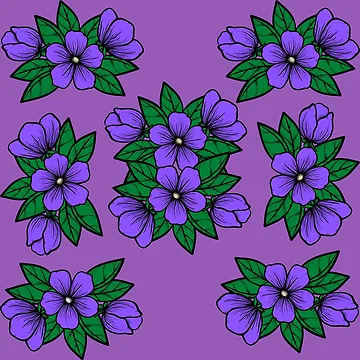 Artwork thumbnail, Flower pattern by Shrisanjana1920