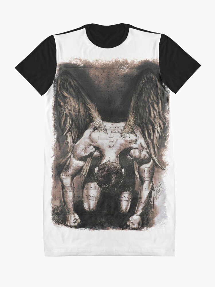 Alternate view of Fallen angel, Opera and Fantasy Graphic T-Shirt Dress