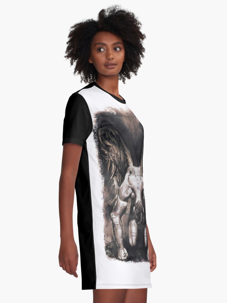 Alternate view of Fallen angel, Opera and Fantasy Graphic T-Shirt Dress