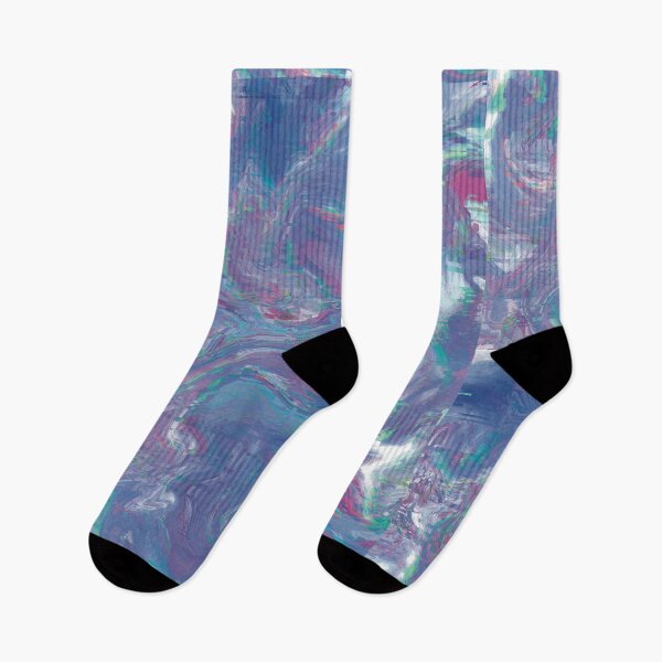 Item preview, Blue Glitch Marble Swirl Pattern - Positive Vibes designed and sold by Reelippy.