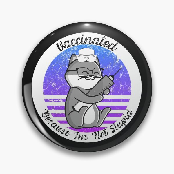 Item preview, Cute Nurse Gray Cat Vaccinated Because I'm Not Stupid designed and sold by AmeliaStore1.