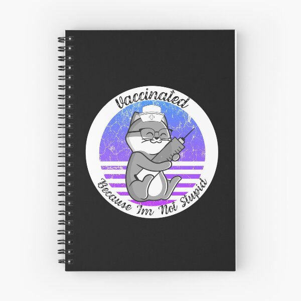 Item preview, Cute Nurse Gray Cat Vaccinated Because I'm Not Stupid designed and sold by AmeliaStore1.