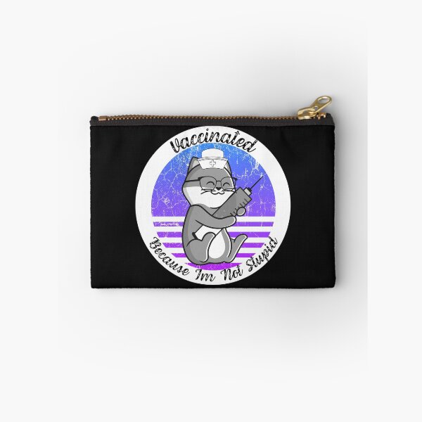 Item preview, Cute Nurse Gray Cat Vaccinated Because I'm Not Stupid designed and sold by AmeliaStore1.