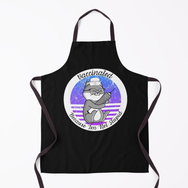 Item preview, Cute Nurse Gray Cat Vaccinated Because I'm Not Stupid designed and sold by AmeliaStore1.