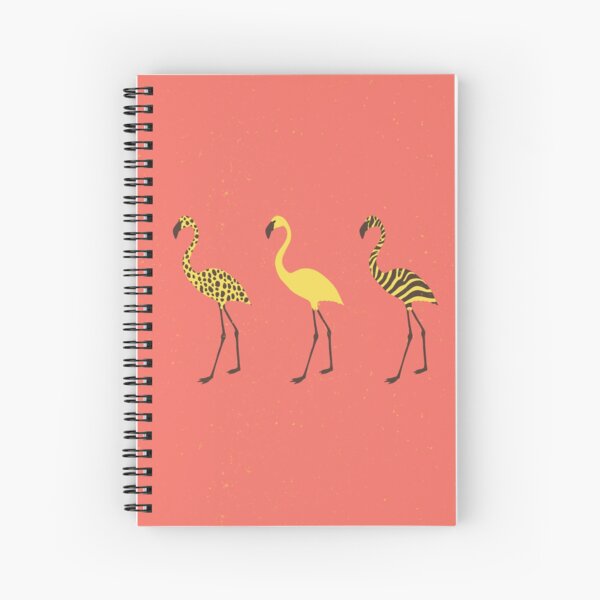 Fun Flamingo Trio | Coral Spiral Notebook
