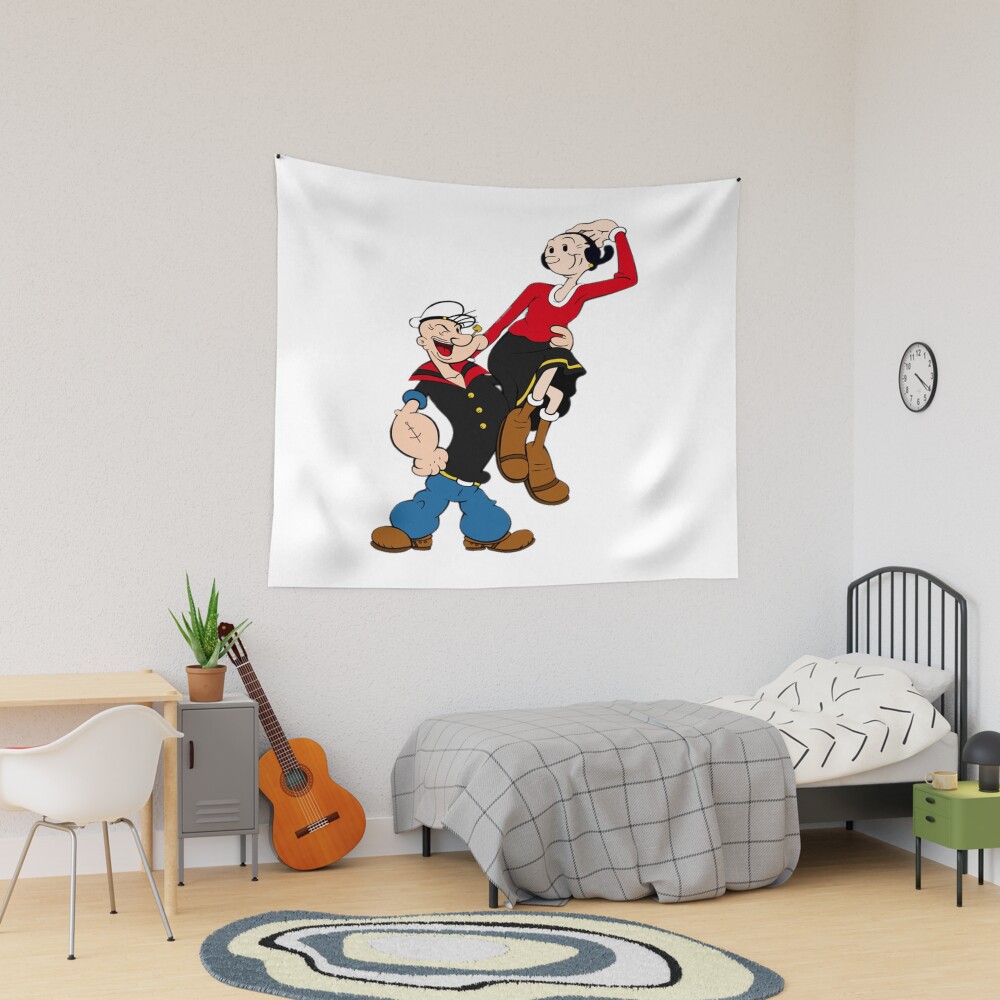 Popeye Wall Decal - Olive OYL Cartoon Vinyl Sticker For Kids Room Decor