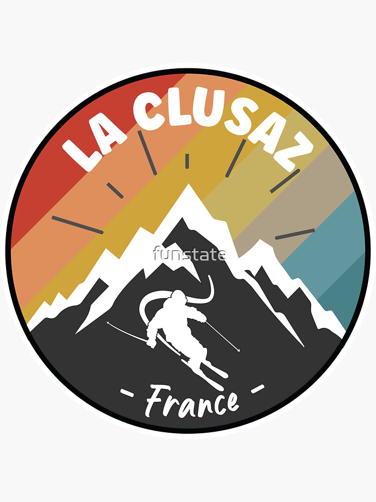 "Skiing In France La Clusaz" Sticker by funstate Redbubble