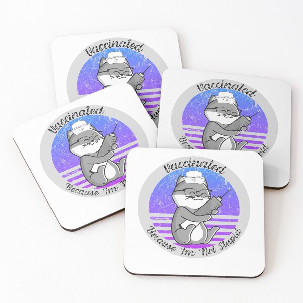 Item preview, Cute Nurse Gray Cat Vaccinated Because I'm Not Stupid designed and sold by AmeliaStore1.