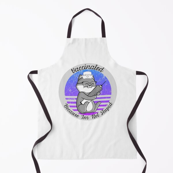 Item preview, Cute Nurse Gray Cat Vaccinated Because I'm Not Stupid designed and sold by AmeliaStore1.