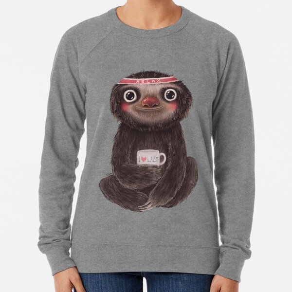Sloth I♥lazy Lightweight Sweatshirt