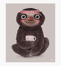 Sloth I♥lazy Photographic Print