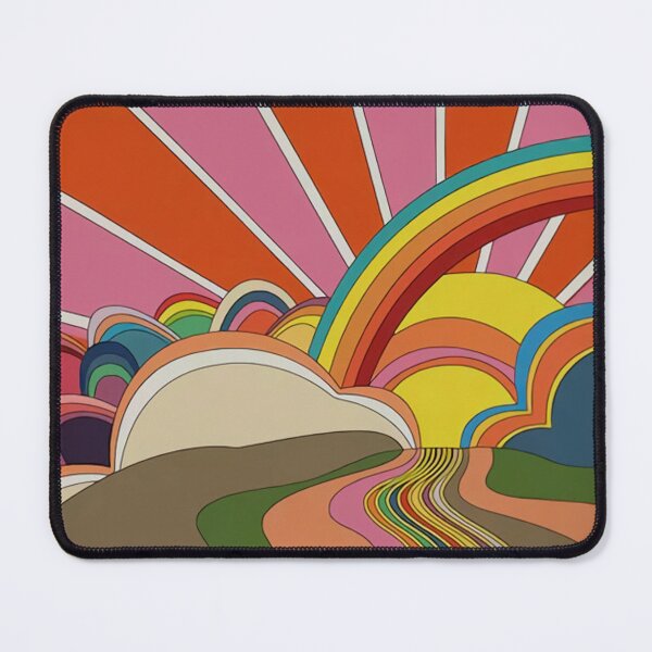 Item preview, 70's Psychedelic Rainbow & Sunset Trippy Posters designed and sold by Dorianbubble.