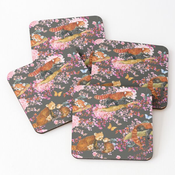 Item preview, Cute red pandas and sakura flowers designed and sold by mitrushova.